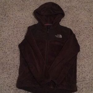 Brown fur fleece North Face Jacket